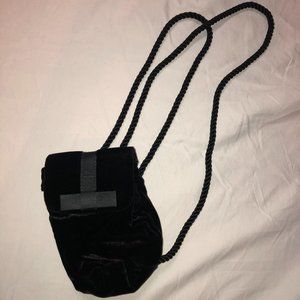 Kenneth Cole Mini Black Velvet Backpack Purse